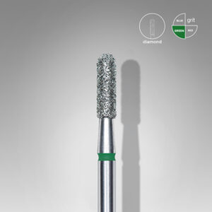 Fresa punta de diamante verde «Cilindro Redondeado» 2,3mm/8mm
