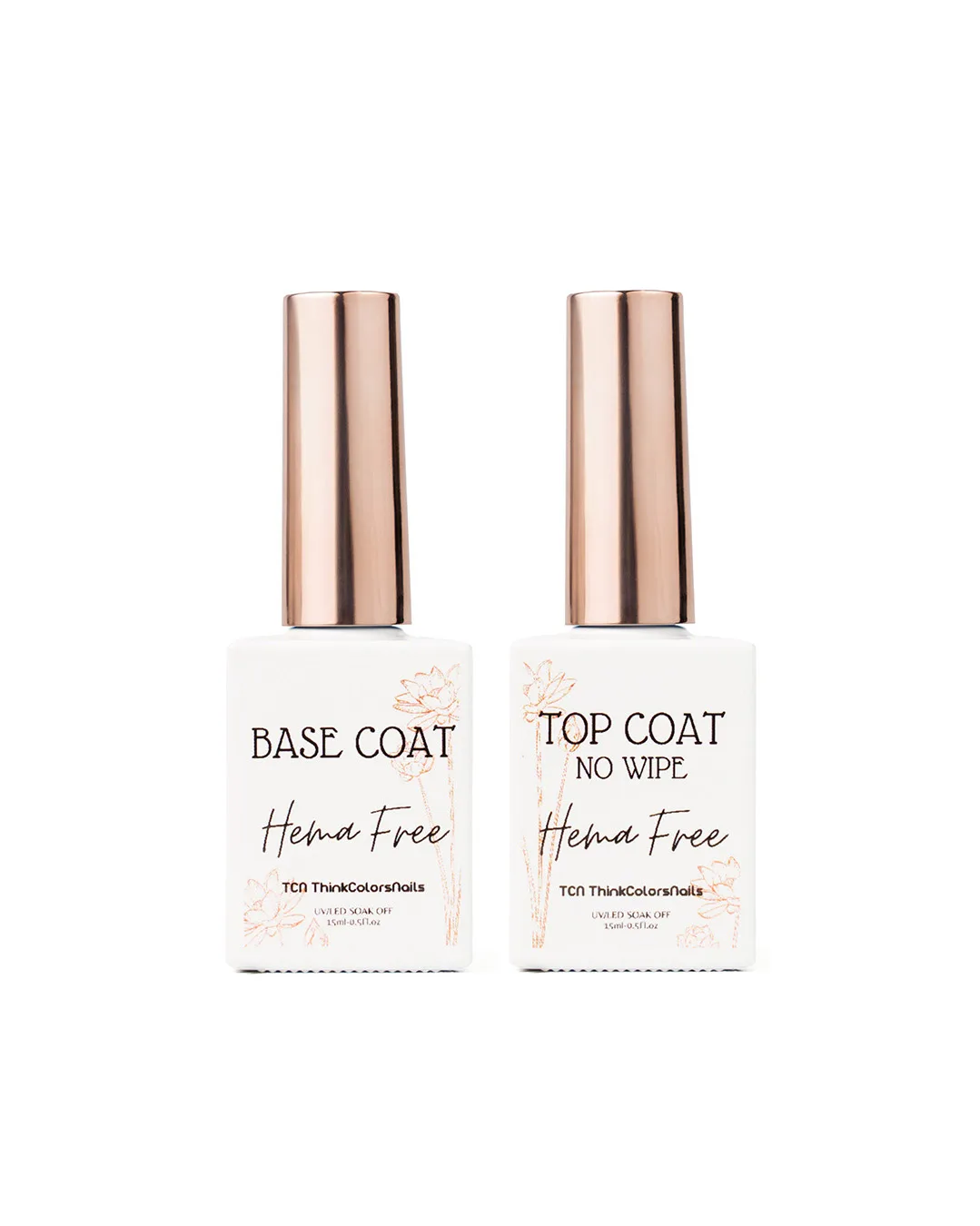 Base Coat & Top Coat No Wipe TCN | Hema Free 15ml